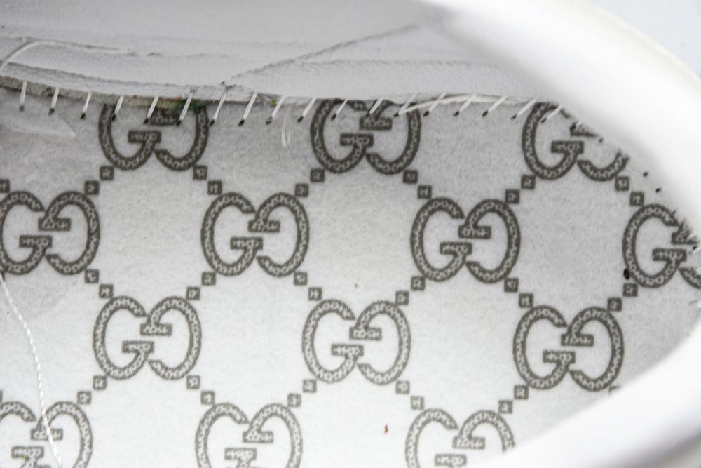 Guссi Ace Web 'Embossed White Monogram' - Image 14