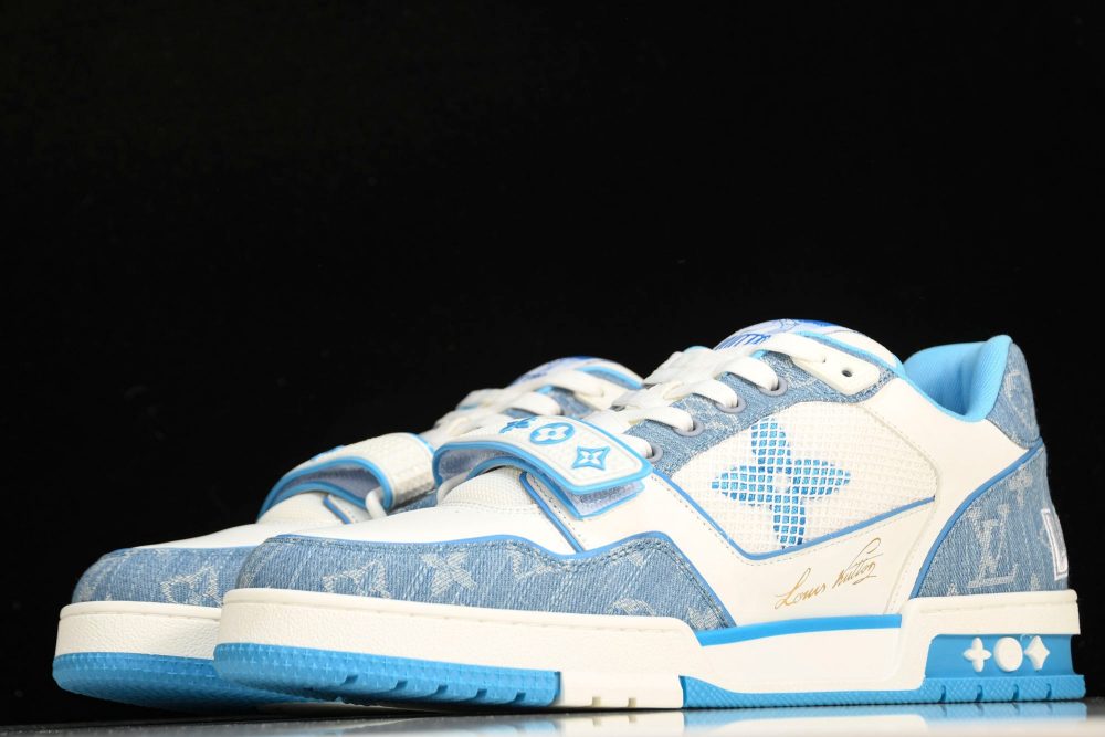 Louis Vuittоп Trainer Low Velcro Strap 'Monogram Denim Blue' - Image 2