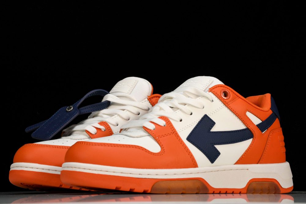 Off-White Out Of Office OOO Low Top 'Orange White Blue' - Image 2