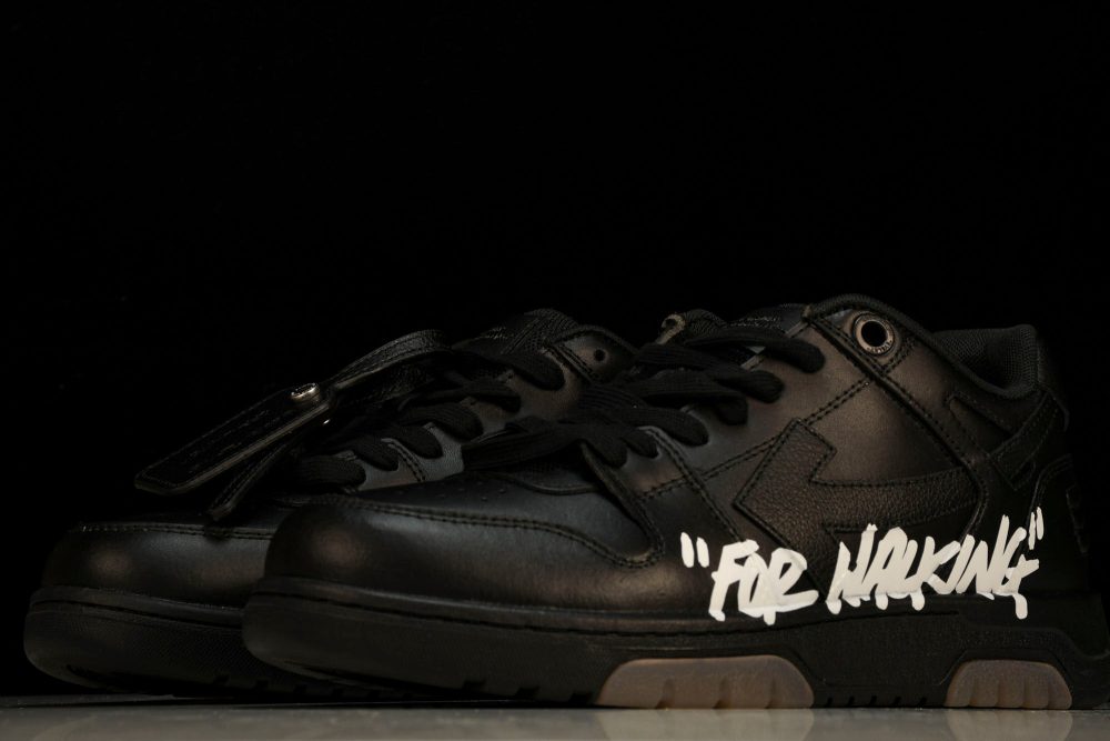 Off-White Out Of Office OOO Low Top "For Walking" - Black White - Image 2