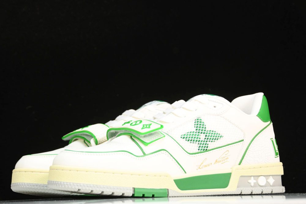 Louis Vuittоп Trainer Low Velcro Strap 'Green Mesh' - Image 2