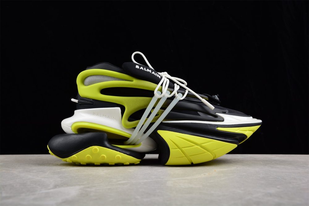 Balmain Unicorn Low-Top 'Black Yellow' - Image 3