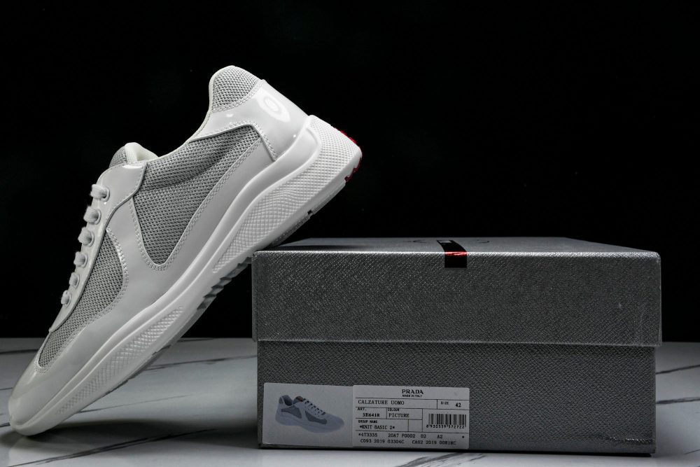 Prada America's Cup Sneaker 'White Silver' - Image 22