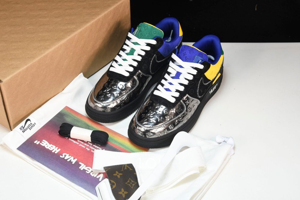 Louis Vuittоп x AF1 by Virgil Abloh 'Metallic Silver' - Image 25