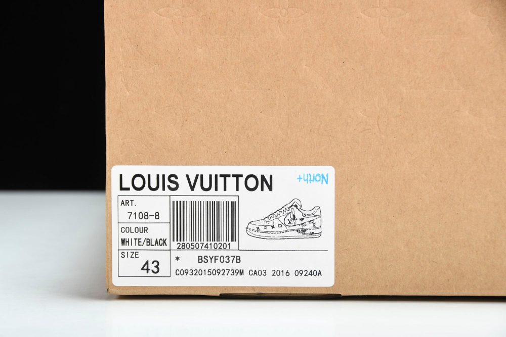 Louis Vuittоп x AF1 by Virgil Abloh 'Black White' - Image 30