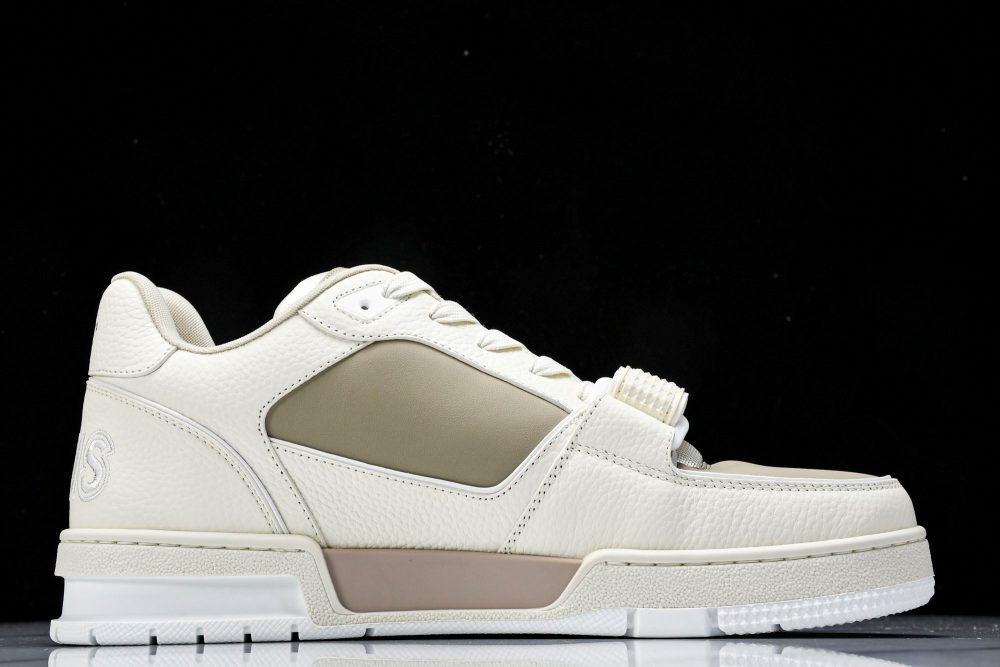 Louis Vuittоп Trainer Low Velcro Strap 'Brown White' - Image 3