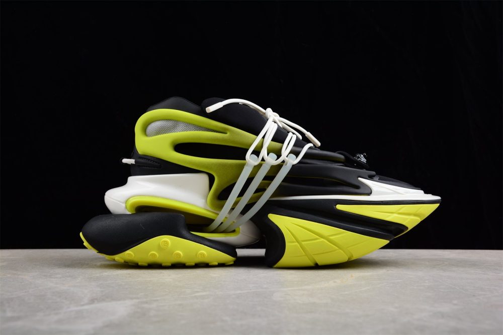 Balmain Unicorn Low-Top 'Black Yellow' - Image 5