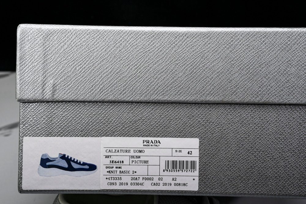 Prada America's Cup Sneaker 'Navy Blue Silver' - Image 26