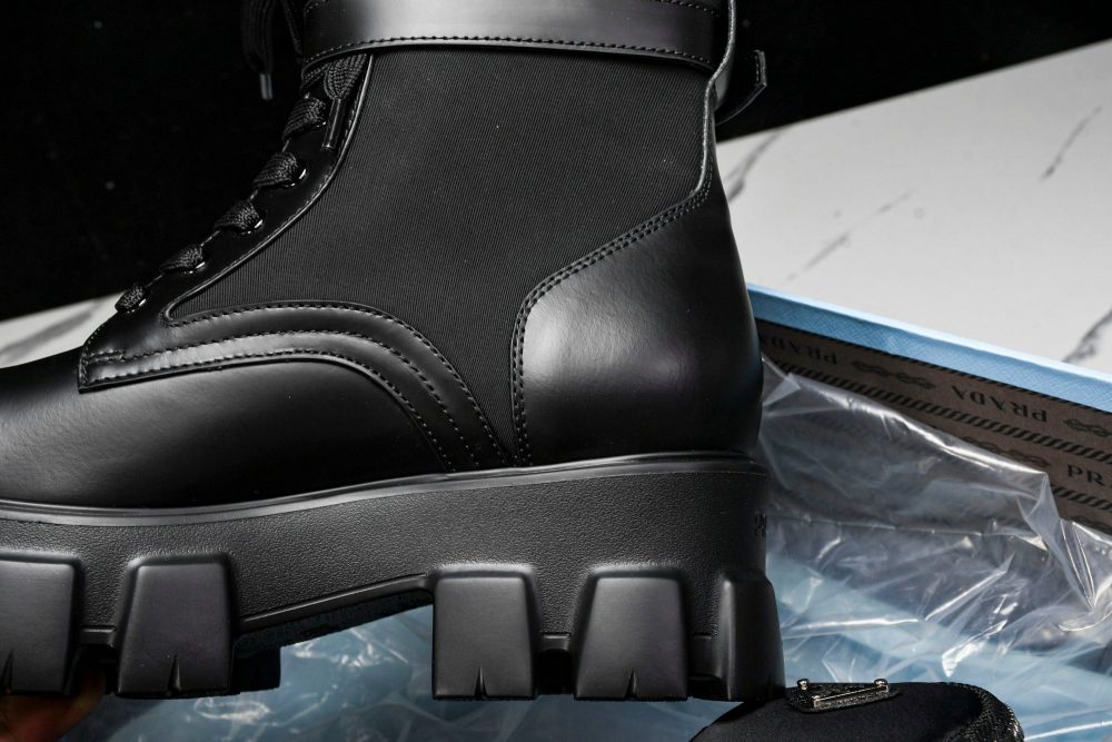 Prada Monolith Boots with Pouch 'Black' - Image 26