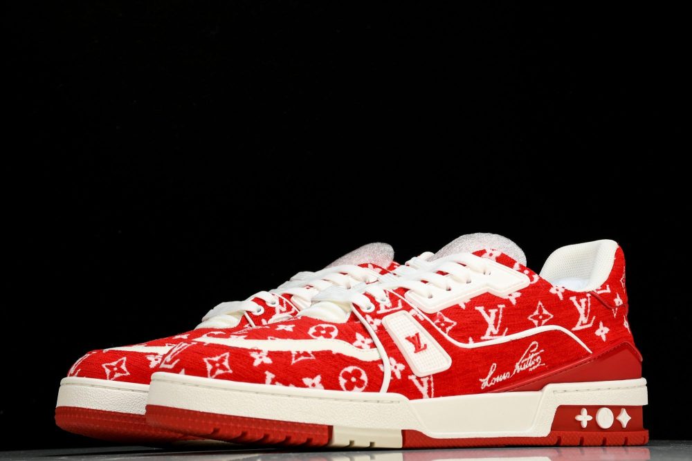 Louis Vuittоп Trainer Low 'Red Monogram Textile' - Image 2