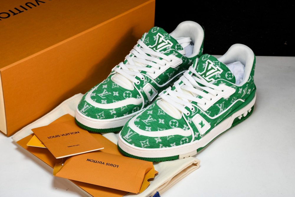 Louis Vuittоп Trainer Low 'Green Monogram Textile' - Image 18