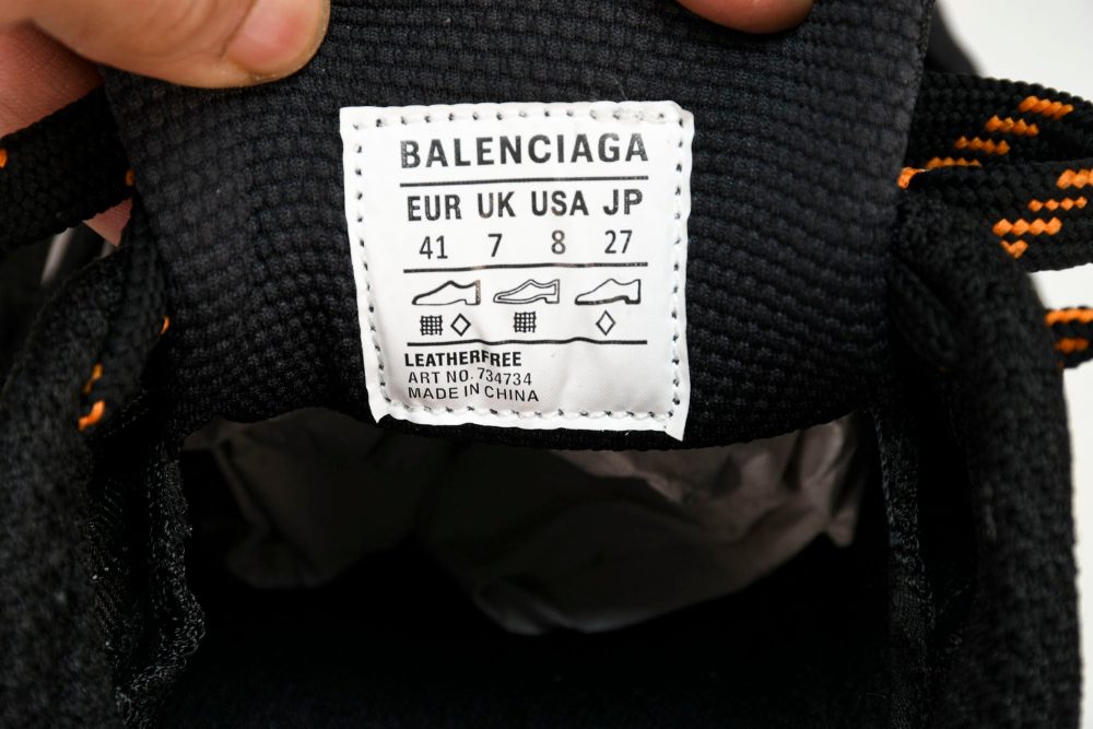 3XL Sneaker 'Black Orange Grey' - Image 12
