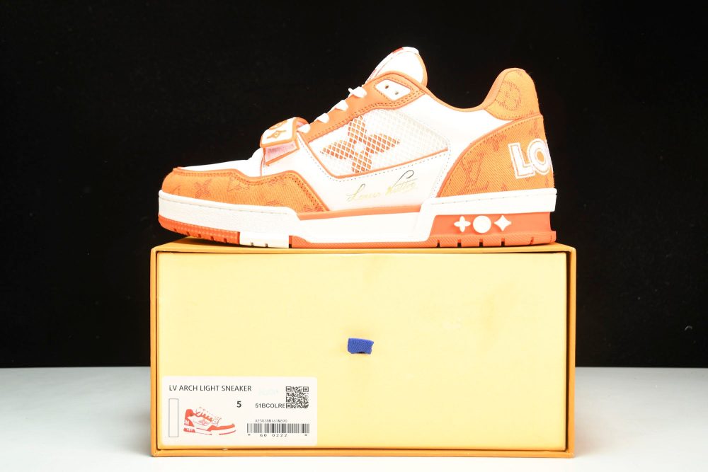 Louis Vuittоп Trainer Low Velcro Strap 'Monogram Denim Orange' - Image 30