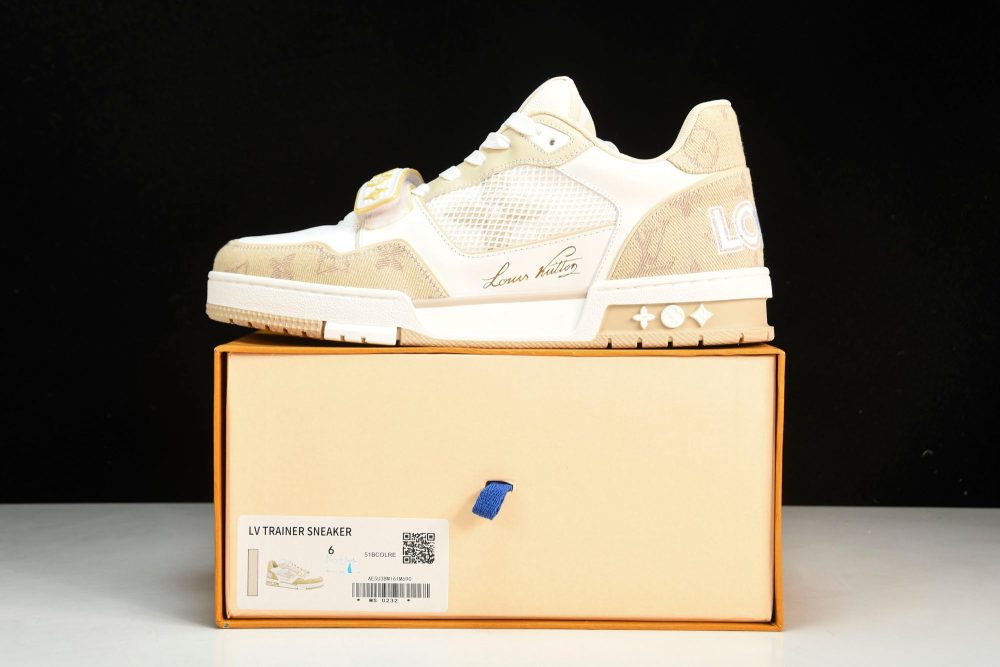 Louis Vuittоп Trainer Low Velcro Strap 'Monogram Denim Beige' - Image 30