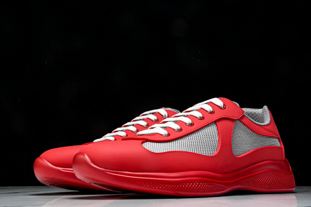 Prada America's Cup Sneaker Soft Rubber 'Red' - Image 2
