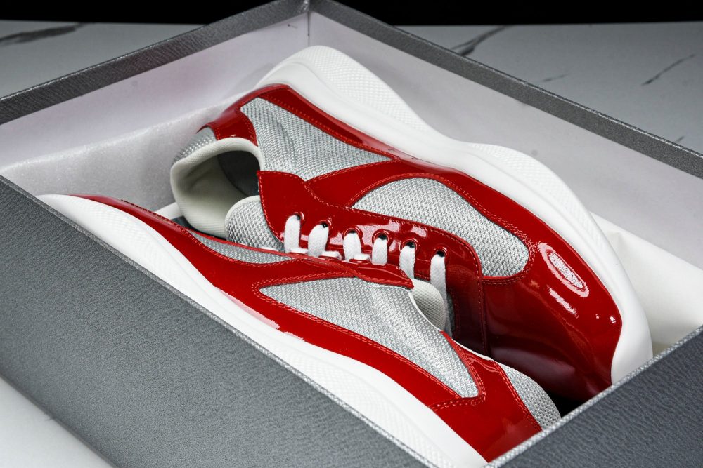 Prada America's Cup Sneaker 'Red Silver' - Image 22