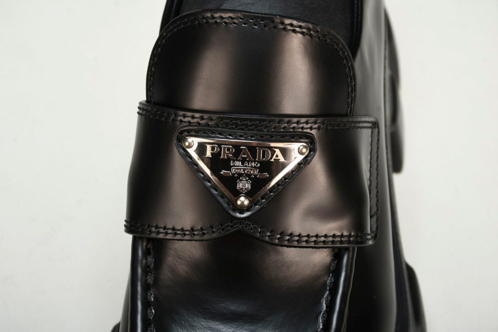 Prada Monolith Loafers 'Black' - Image 11