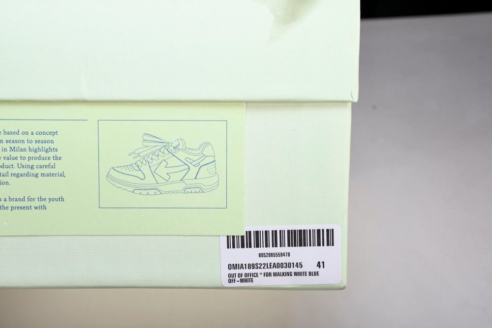 Off-White Out Of Office OOO Low Top "For Walking" - White Blue - Image 32