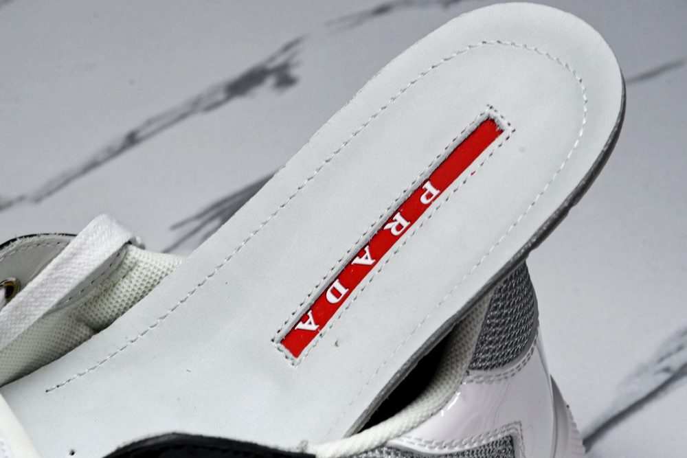 Prada America's Cup Sneaker 'Black Silver White' v1 - Image 13
