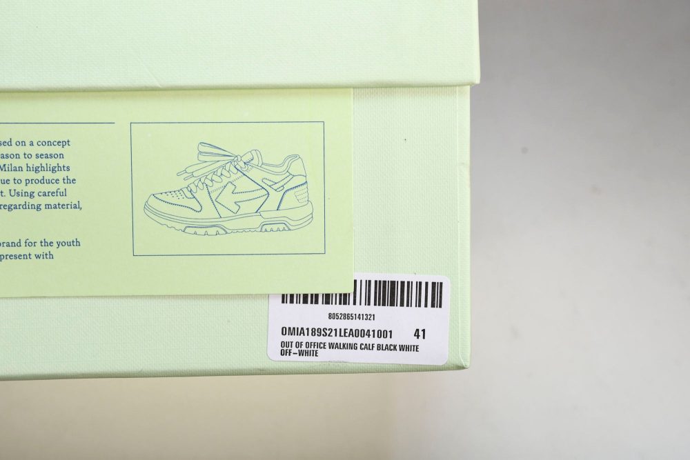 Off-White Out Of Office OOO Low Top "For Walking" - Black White - Image 33