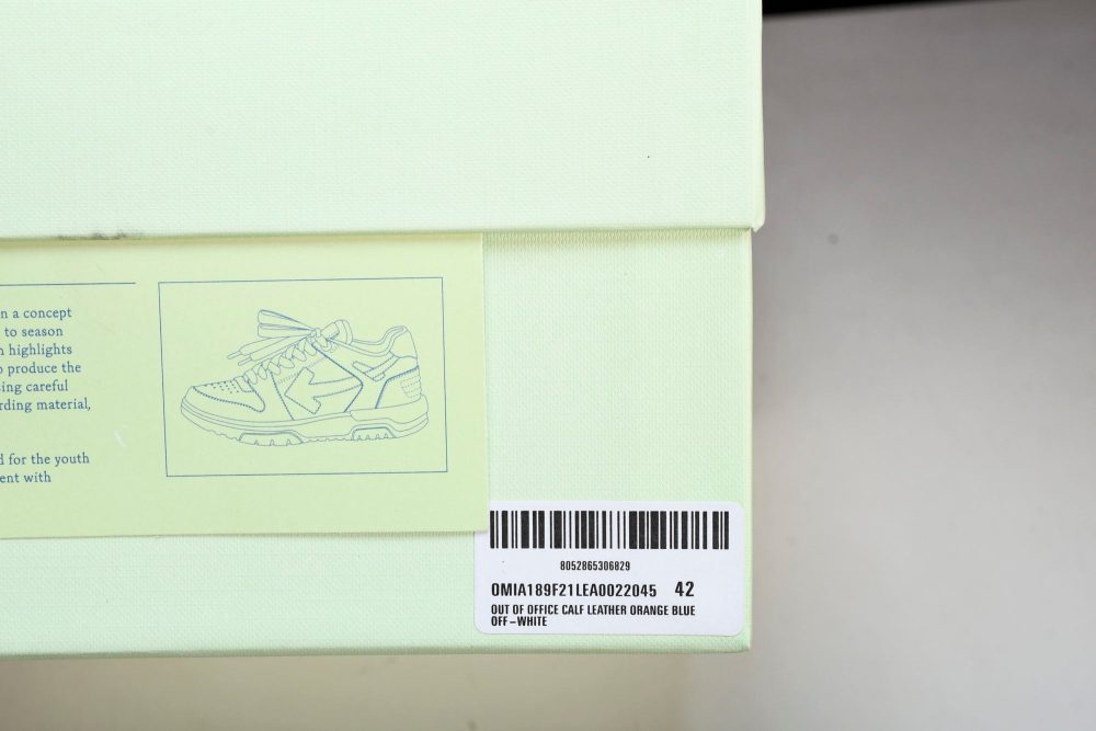 Off-White Out Of Office OOO Low Top 'Orange White Blue' - Image 35