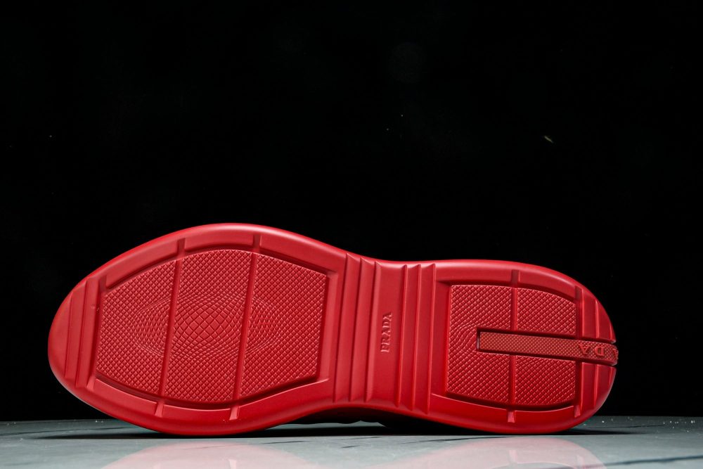 Prada America's Cup Sneaker Soft Rubber 'Red' - Image 5