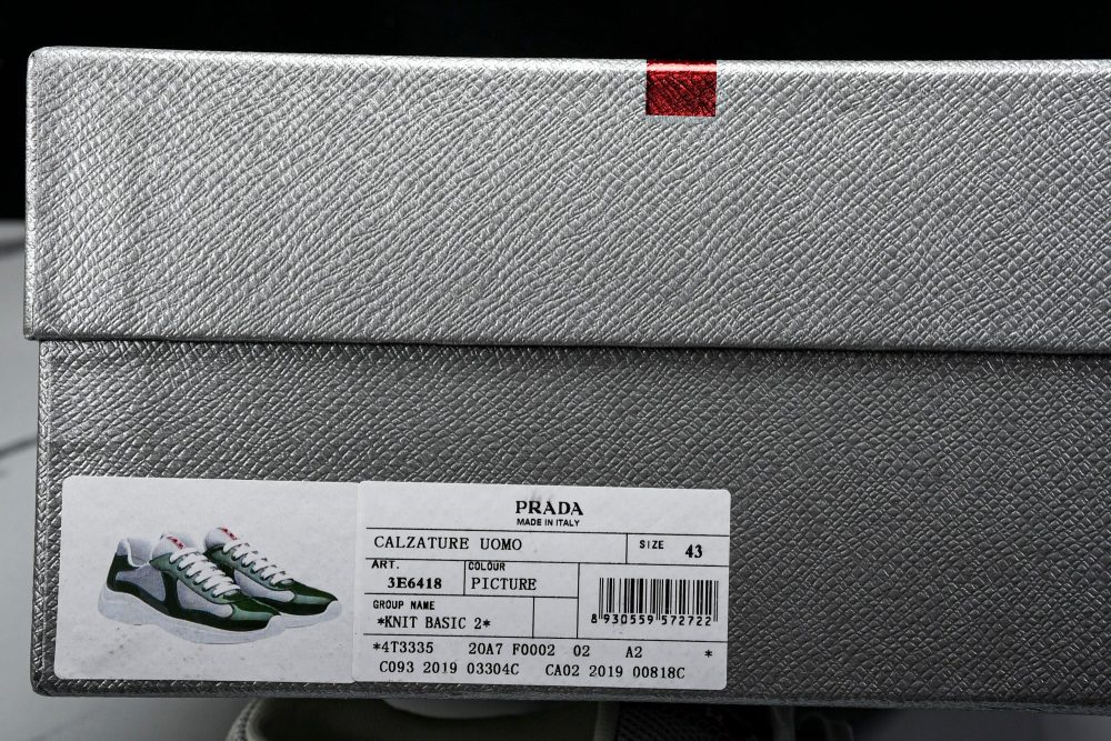 Prada America's Cup Sneaker 'Green Silver' - Image 26