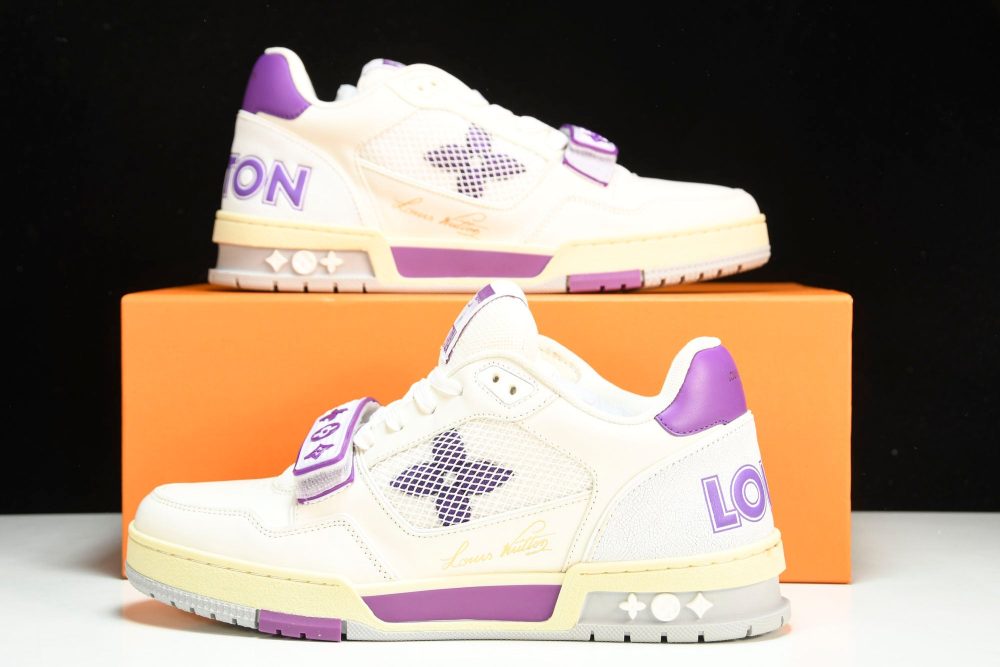 Louis Vuittоп Trainer Low Velcro Strap 'Violet Mesh' - Image 23