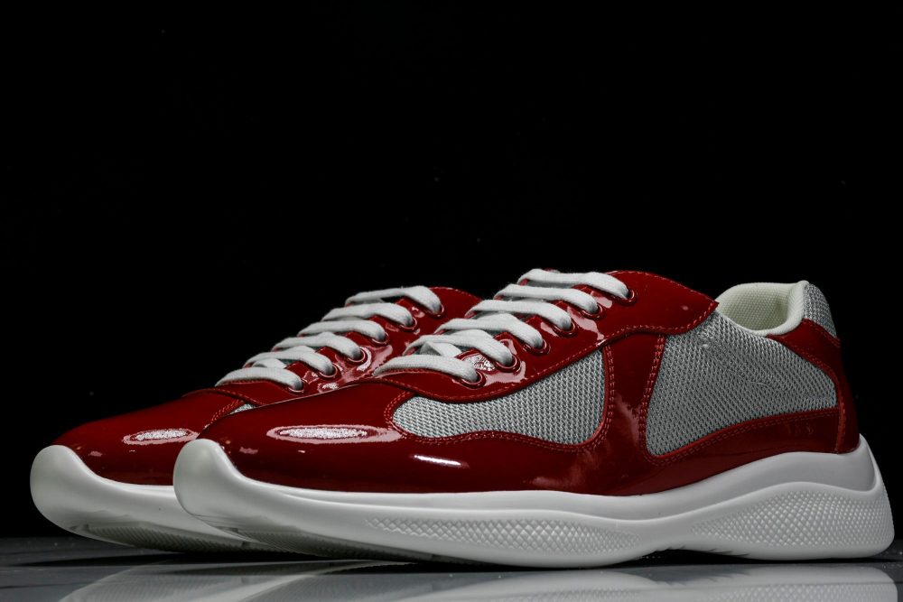 Prada America's Cup Sneaker 'Red Silver' - Image 2