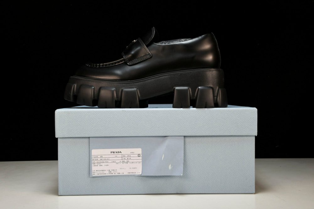 Prada Monolith Loafers 'Black' - Image 21