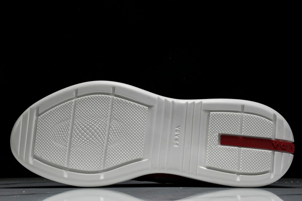 Prada America's Cup Sneaker 'Red Silver' - Image 5