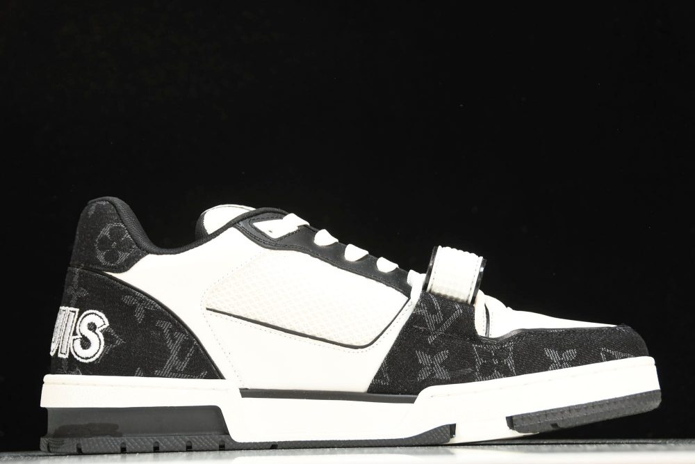 Louis Vuittоп Trainer Low Velcro Strap 'Monogram Denim Black' - Image 3