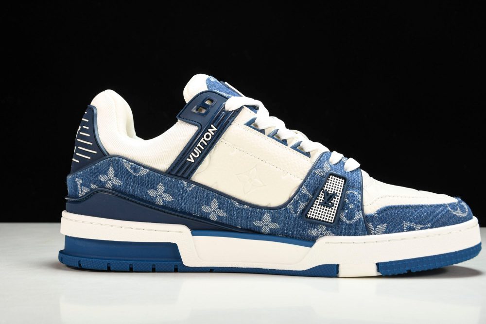 Louis Vuittоп Trainer Low 'Monogram Denim White Blue' - Image 3