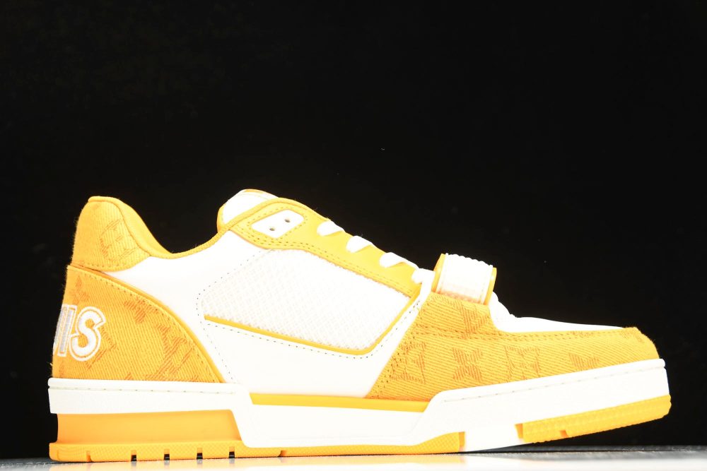 Louis Vuittоп Trainer Low Velcro Strap 'Monogram Denim Yellow' - Image 3
