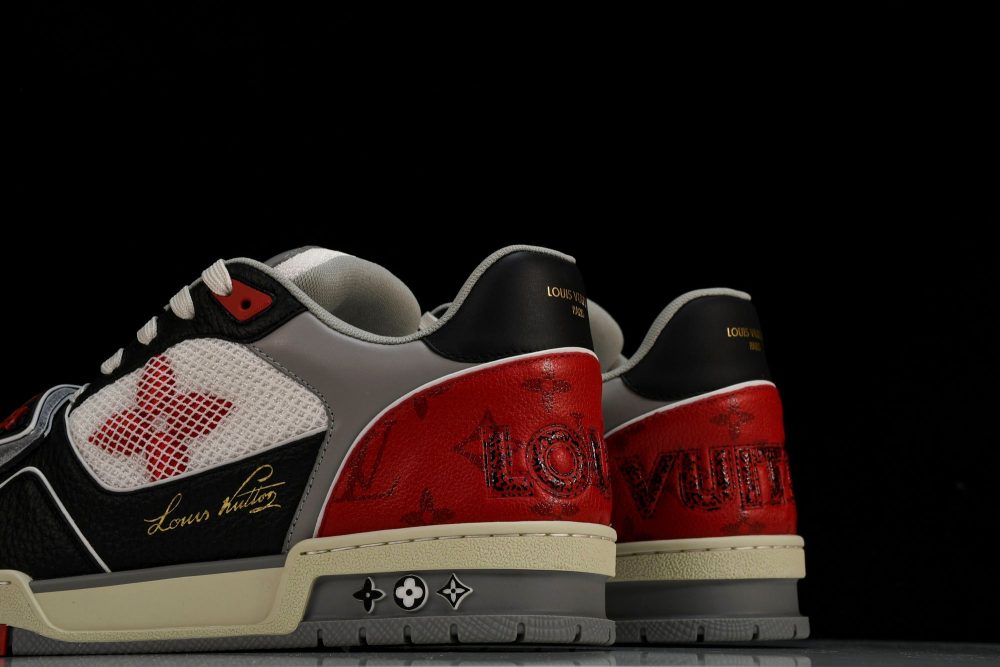 Louis Vuittоп Trainer Low Velcro Strap 'Red Black' - Image 8