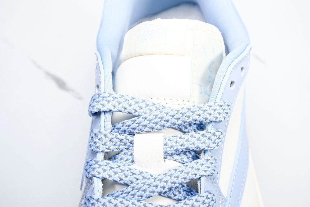 Travis Scott AJ1 Low x Stussy 'Blue' (Custom) - Image 11