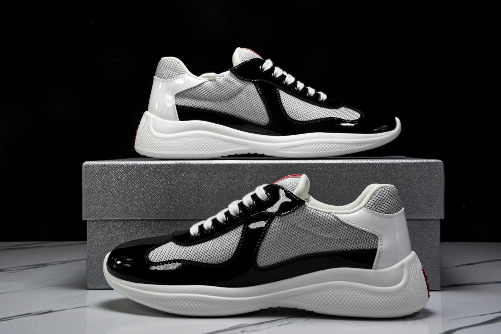 Prada America's Cup Sneaker 'Black Silver White' v1 - Image 21