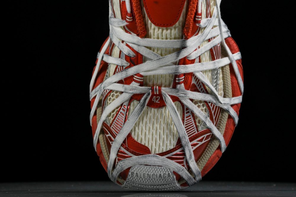 3XL Sneaker Extreme Lace 'White Orange' - Image 6