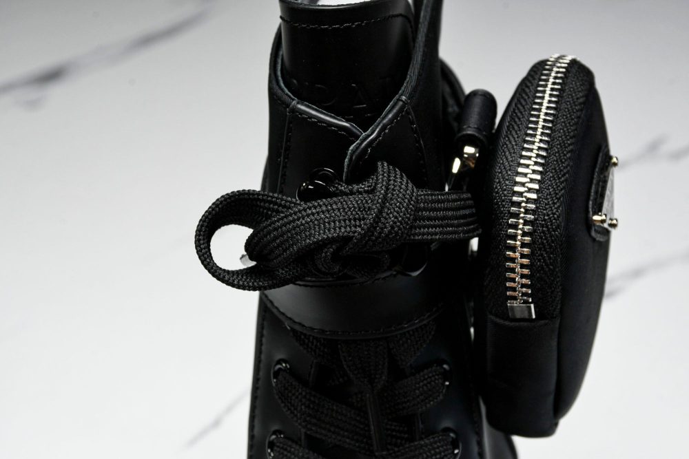 Prada Monolith Boots with Pouch 'Black' - Image 11