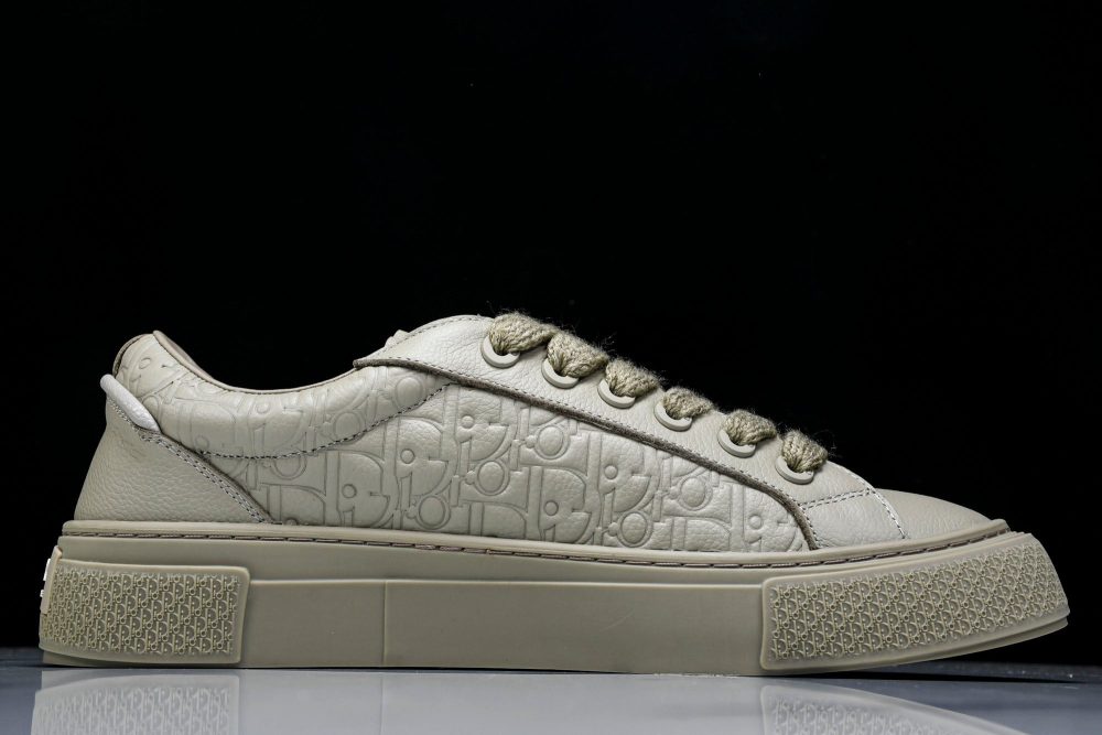 D1or B33 Gravity Leather 'Oblique Triple Beige' - Image 3