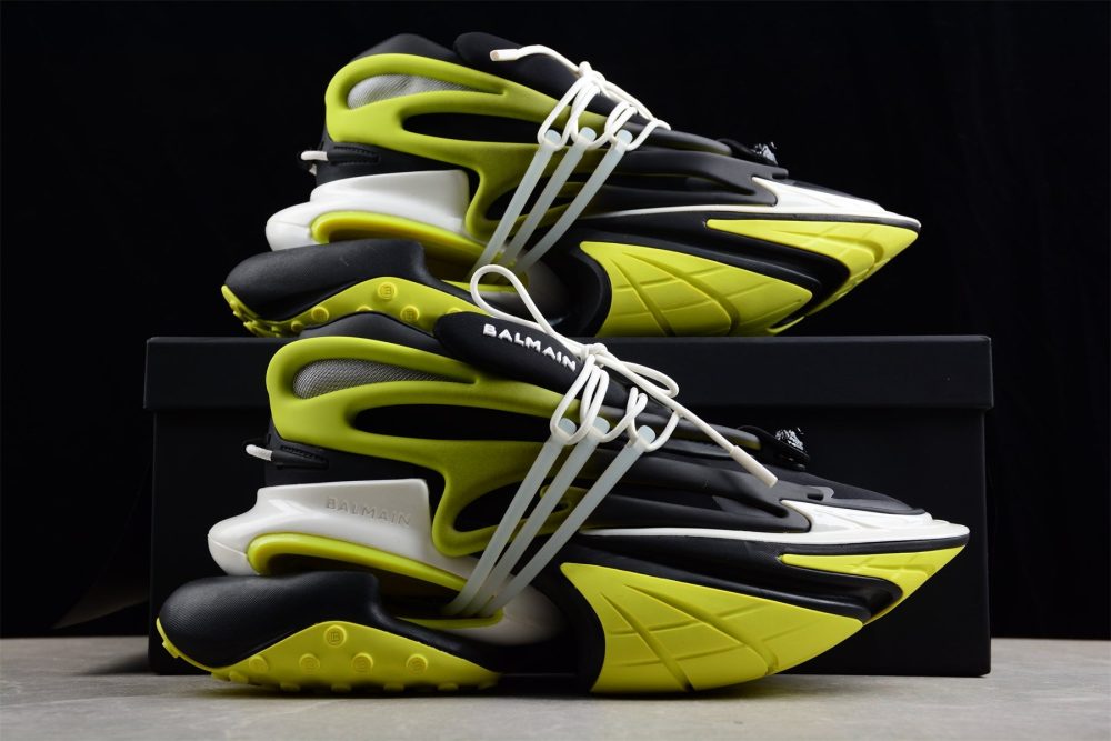 Balmain Unicorn Low-Top 'Black Yellow' - Image 16