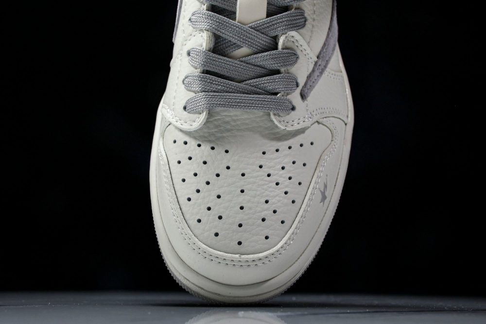 Travis Scott AJ1 Low x BAPE 'White Grey 2.0' (Custom) - Image 6