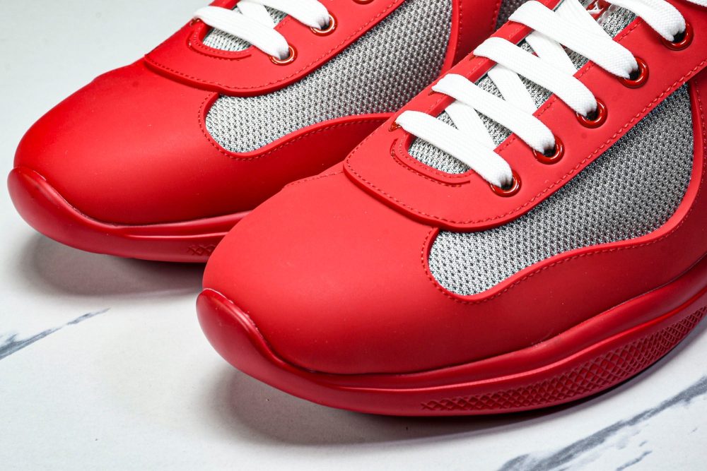 Prada America's Cup Sneaker Soft Rubber 'Red' - Image 17