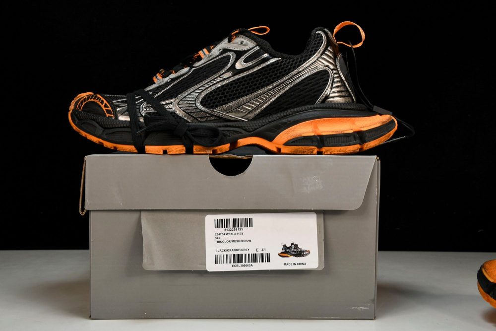 3XL Sneaker 'Black Orange Grey' - Image 27
