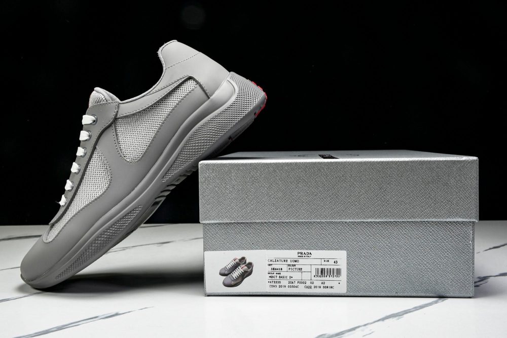 Prada America's Cup Sneaker Soft Rubber 'Steel Grey' - Image 22