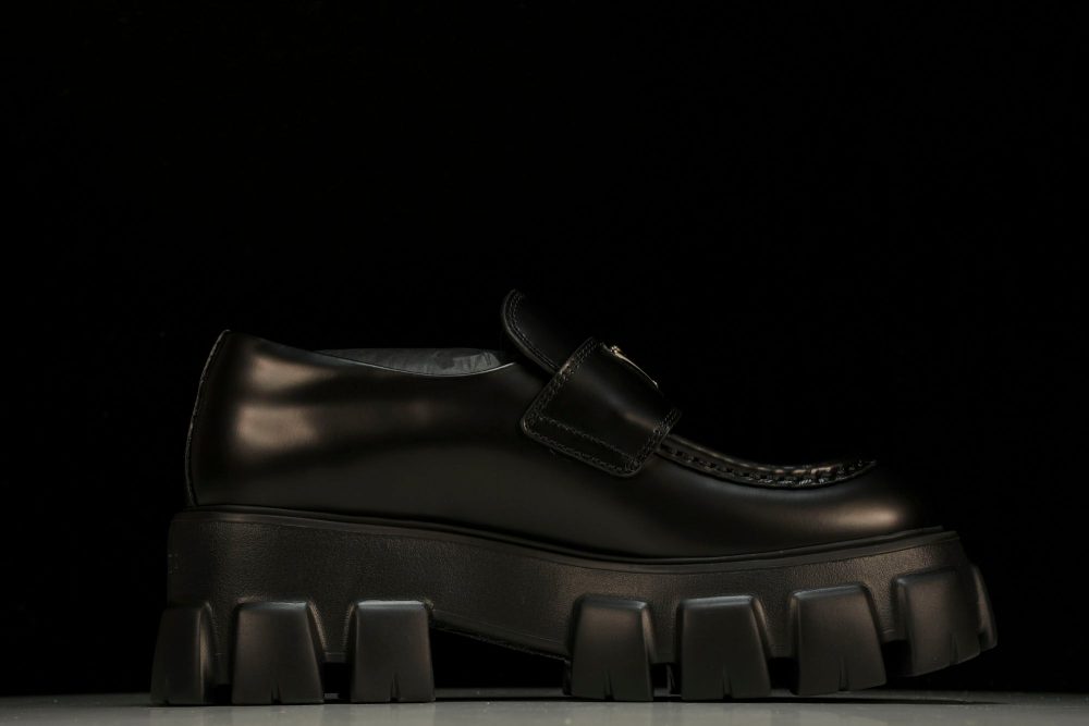 Prada Monolith Loafers 'Black' - Image 3