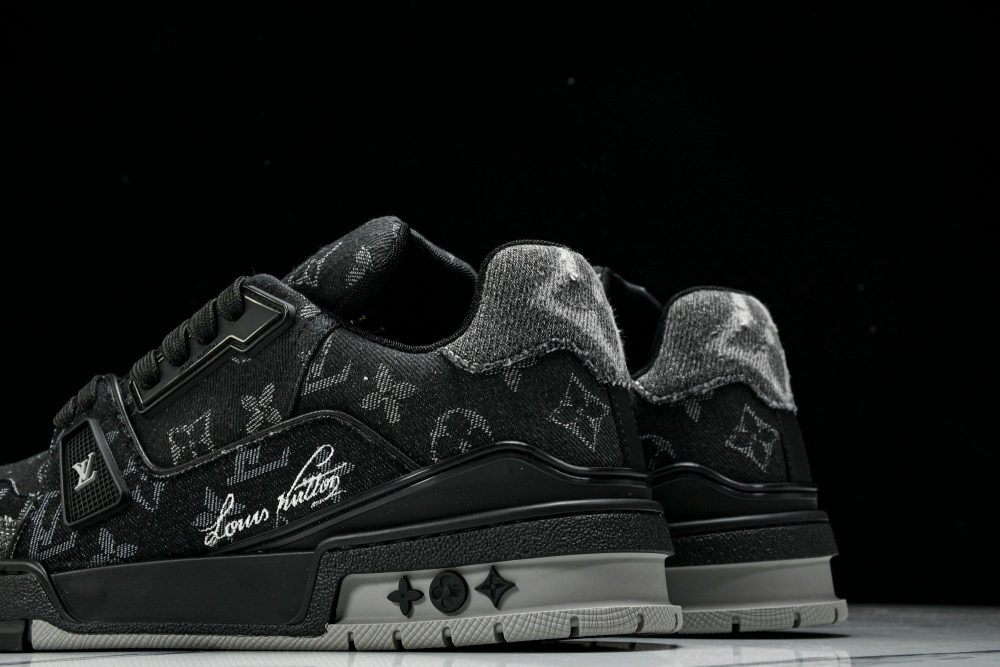 Louis Vuittоп Trainer Low 'Black Denim Monogram Textile' - Image 8