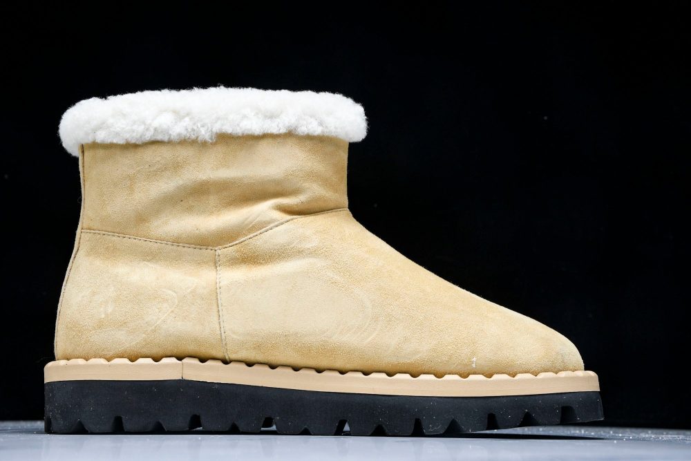 Prada Suede Booties 'Beige' - Image 3