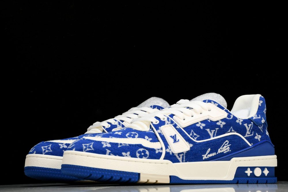 Louis Vuittоп Trainer Low 'Blue Monogram Textile' - Image 2