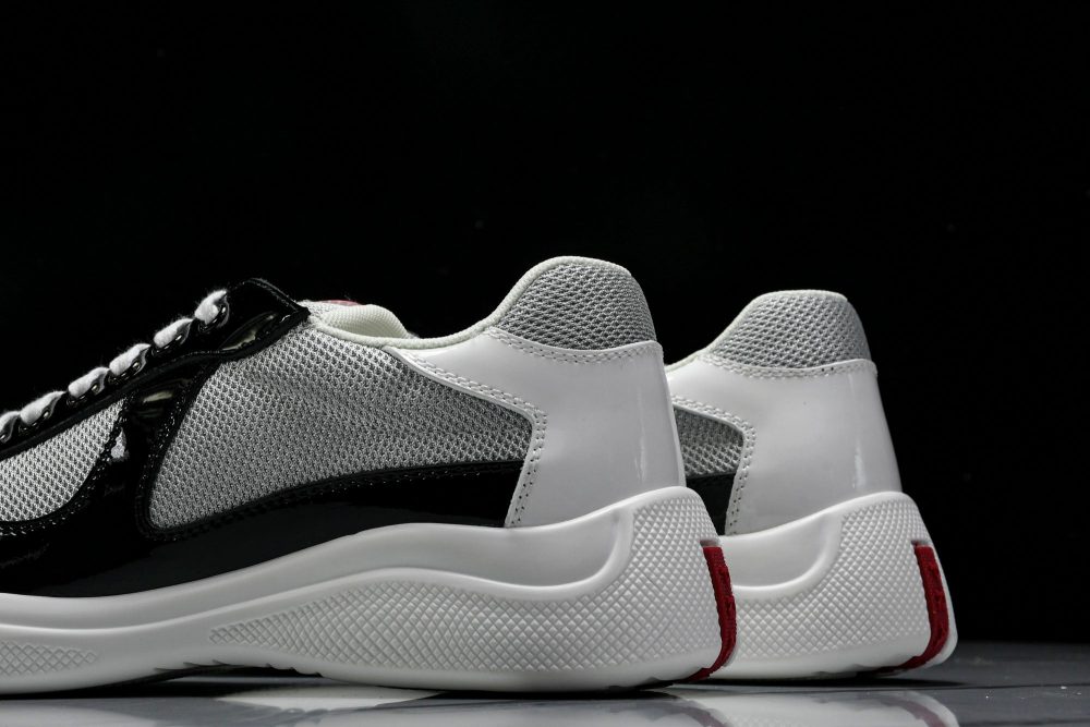Prada America's Cup Sneaker 'Black Silver White' v1 - Image 8